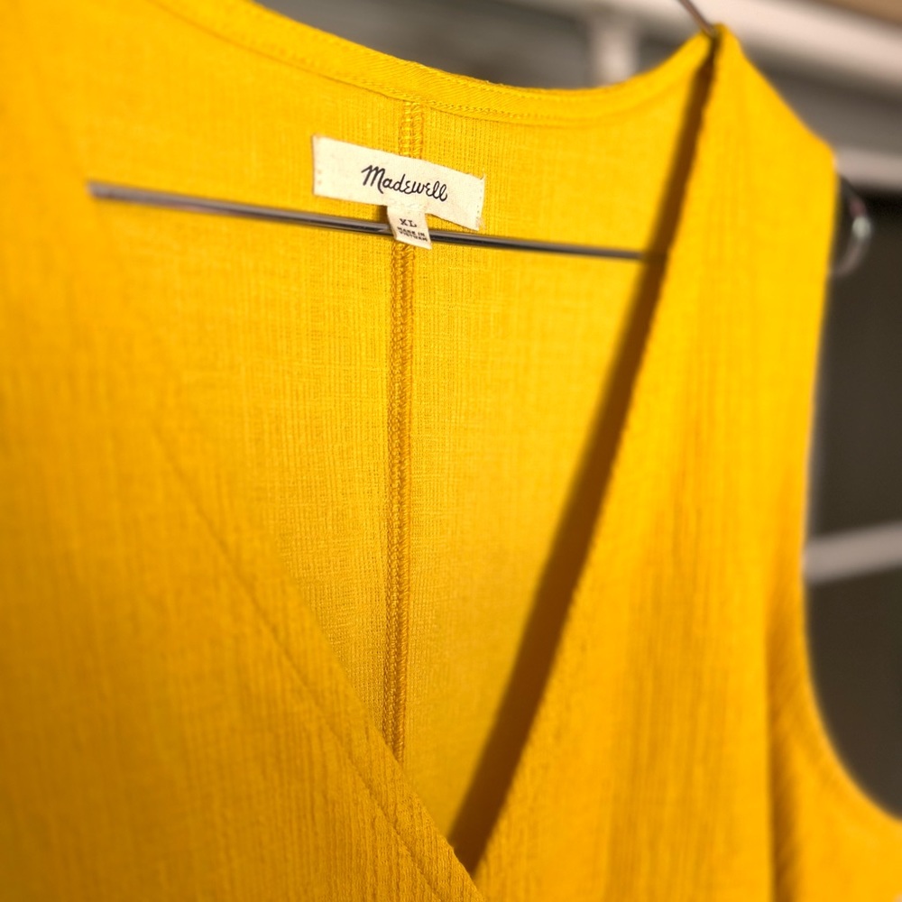 Madewell Yellow/Gold Wrap Dress